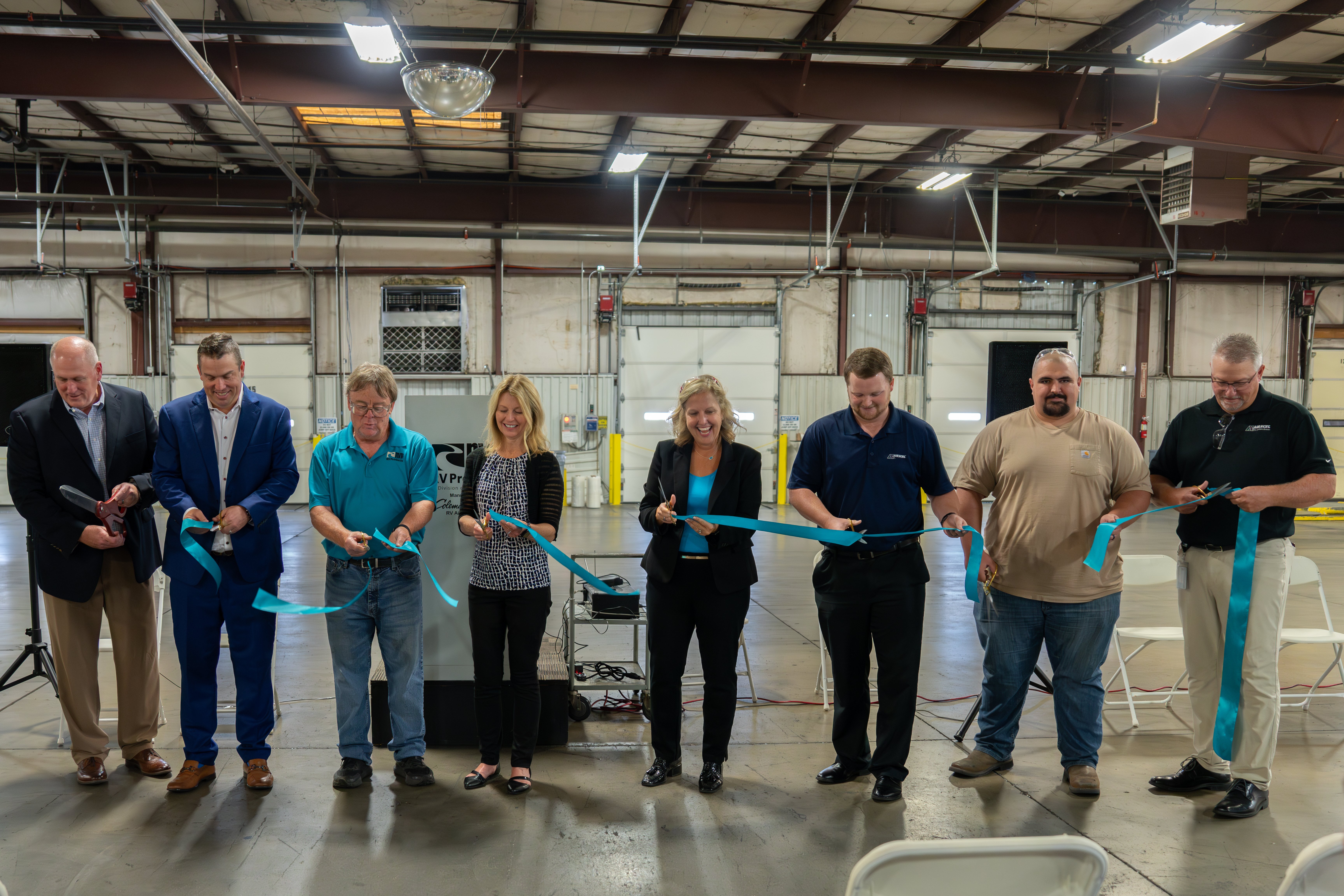 RVP representatives cut the ribbon to officially open the new facility in Wichita, KS