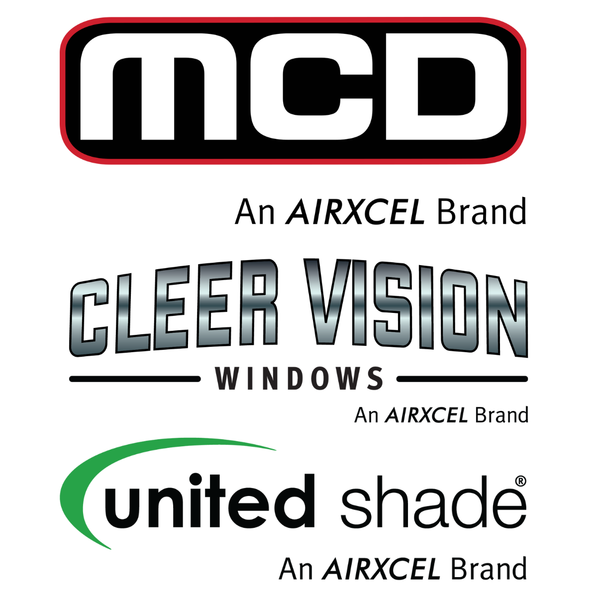 MCD Innovations, Cleer Vision Windows, and United Shade, Airxcel brands